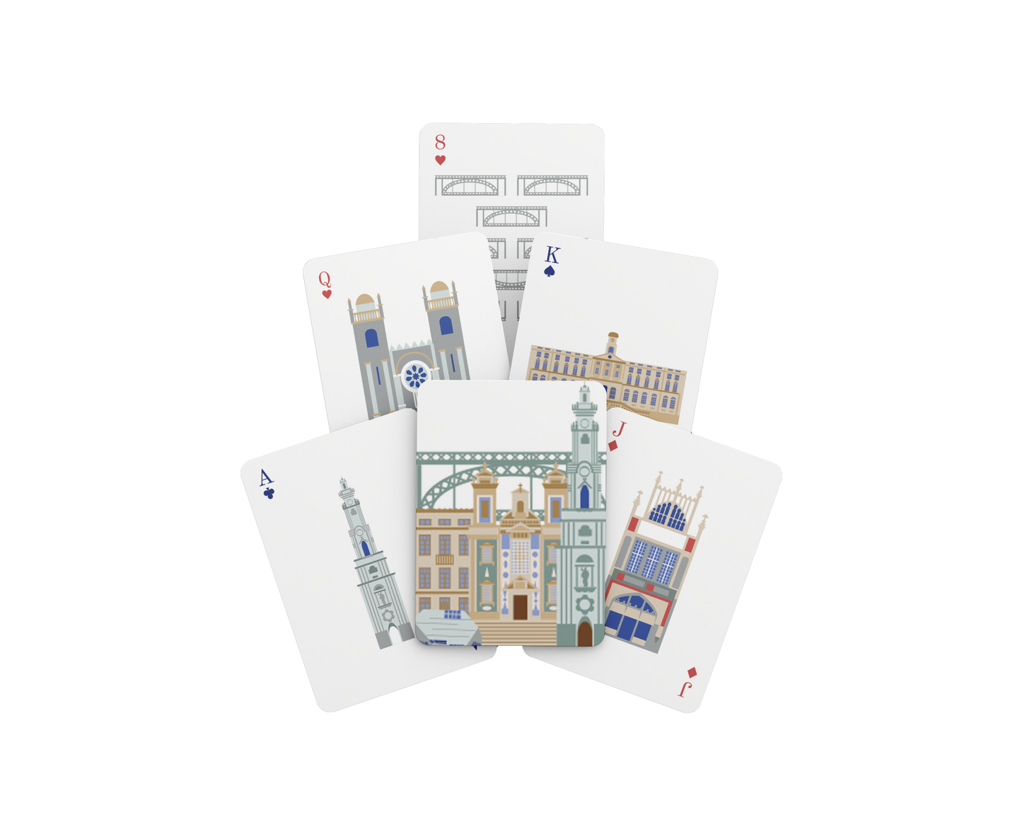 Baralho de Cartas – Ilustrações dos Monumentos do Porto