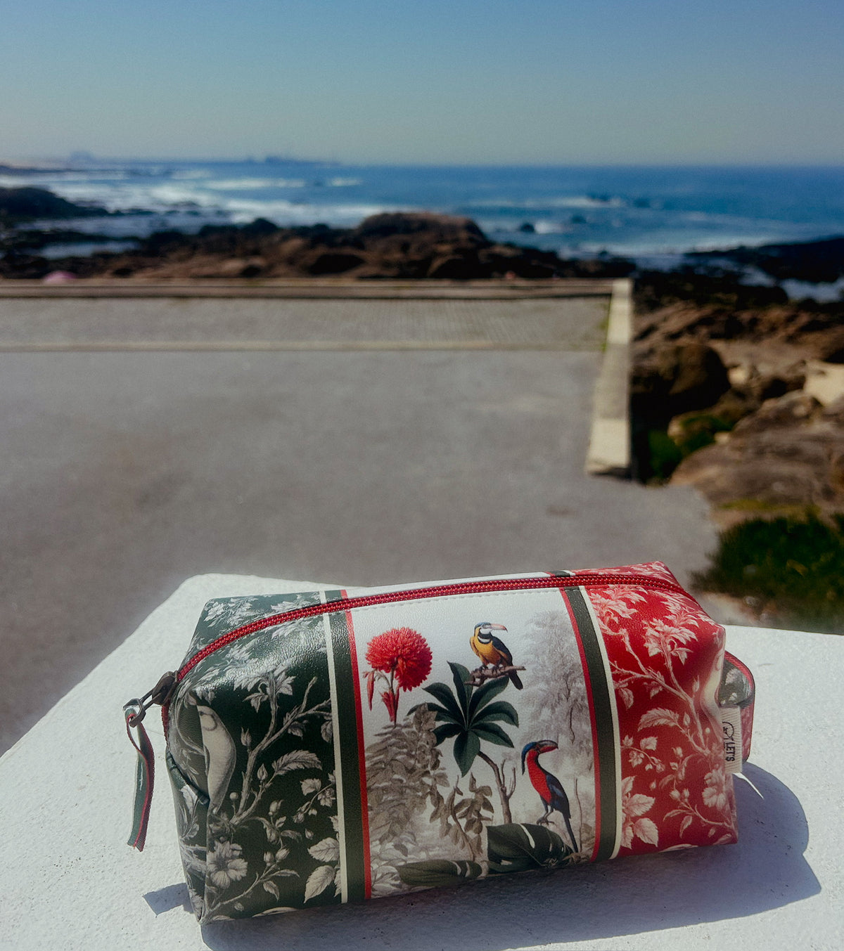 Bolsa de Cosméticos Tamanho Pequeno Ilustração Natureza