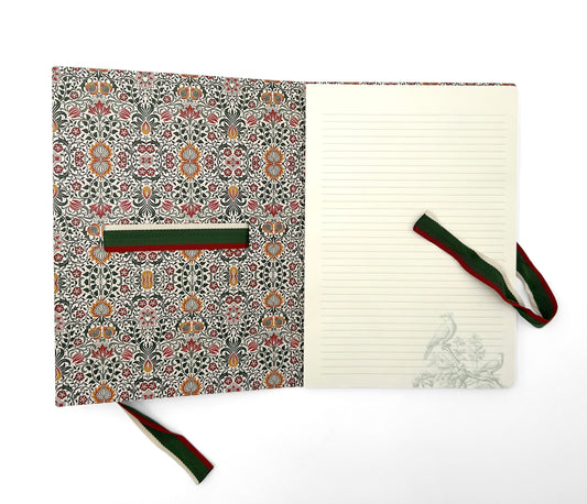 A5 Notebook with Ribbon Nature Illustration