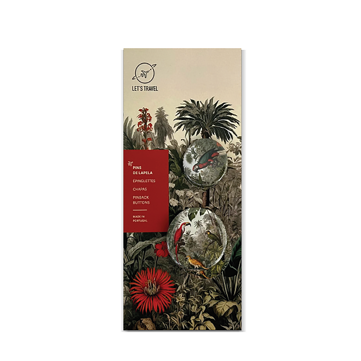 Conjunto Pins de Lapela Ilustração Natureza