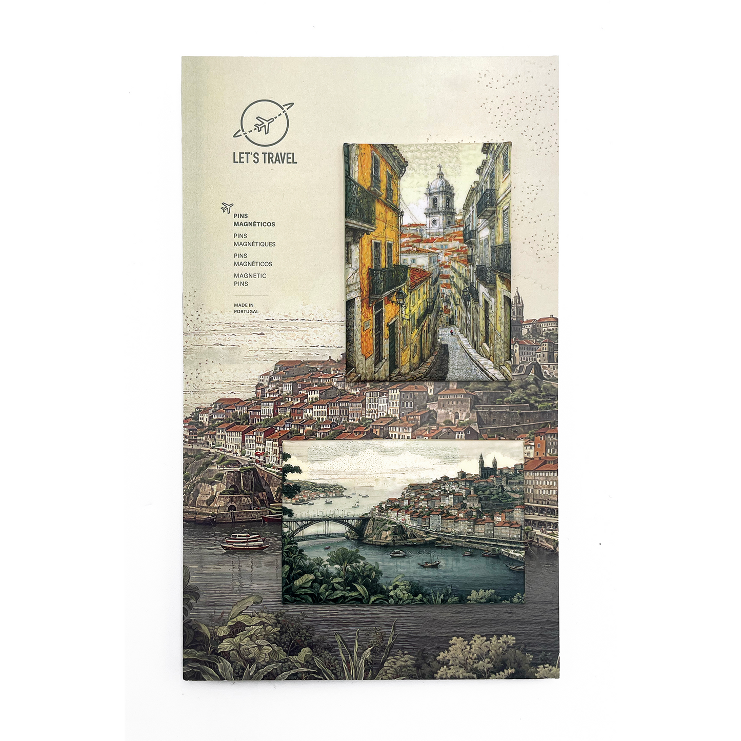 Conjunto de 2 imans - Ilustração de Portugal