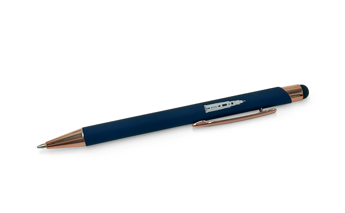 Blue Ballpoint Pen with Tactile Tip, Torre dos Clérigos illustration