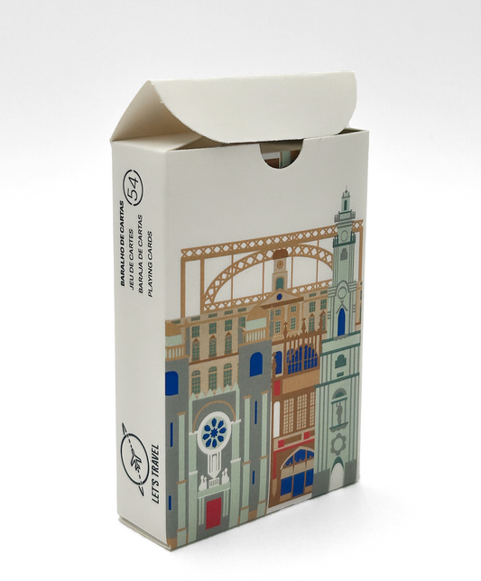 Baralho de Cartas com Ilustrações dos Monumentos do Porto