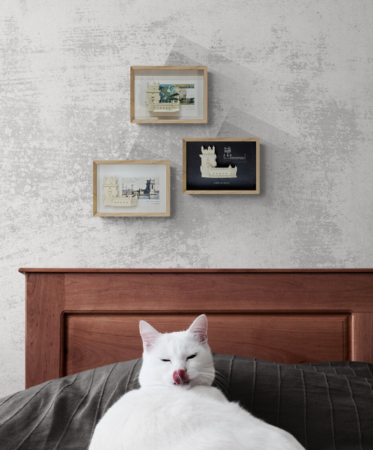 Decorative painting Belém Tower Lisbon 3D