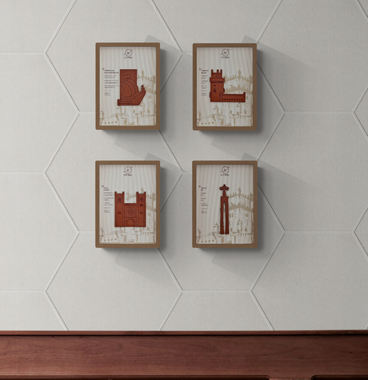 Quadro decorativo com Monumentos de Lisboa 3D