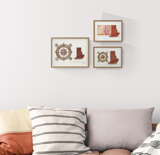 Decorative frame Lisbon Discoveries Pattern 3D