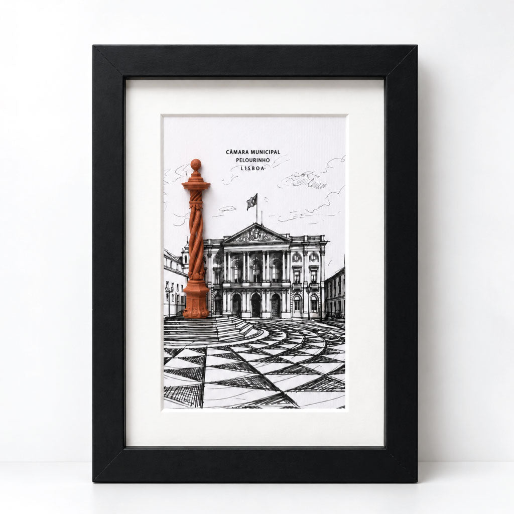 Quadro Lisboa — Ilustração em 3D