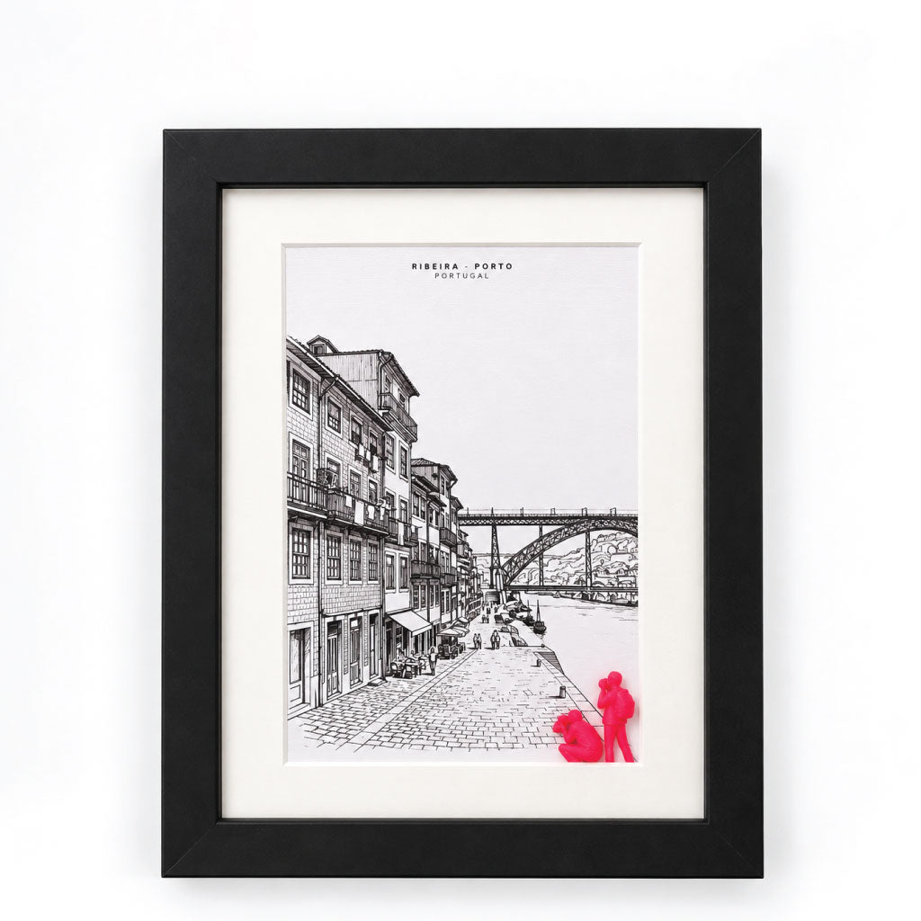 Quadro Porto - ilustração em 3D