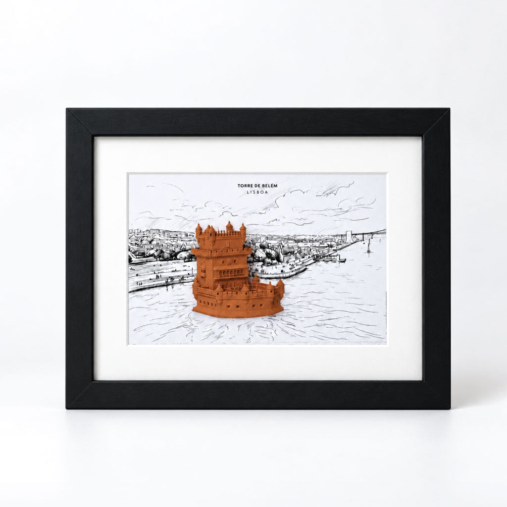 Quadro Lisboa — Ilustração em 3D