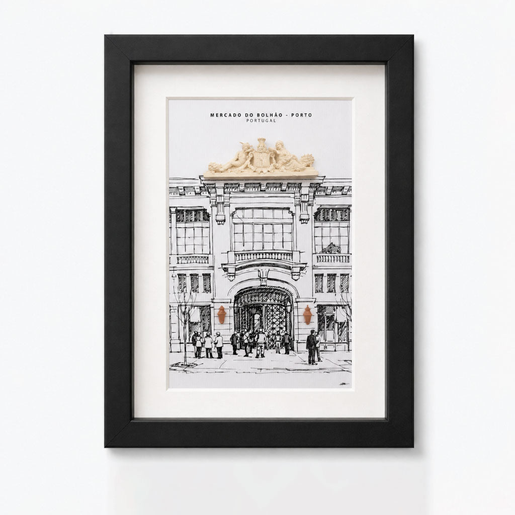 Quadro Porto - ilustração em 3D