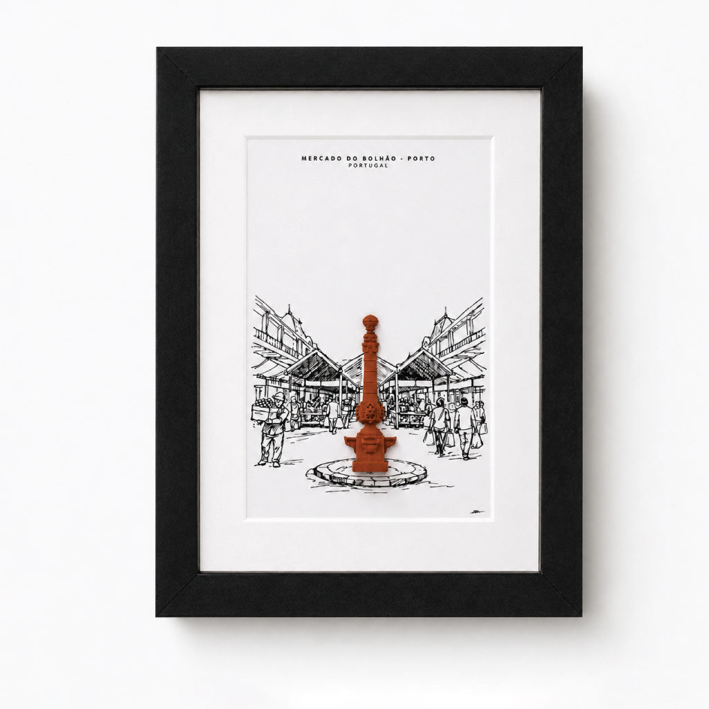Quadro Porto - ilustração em 3D