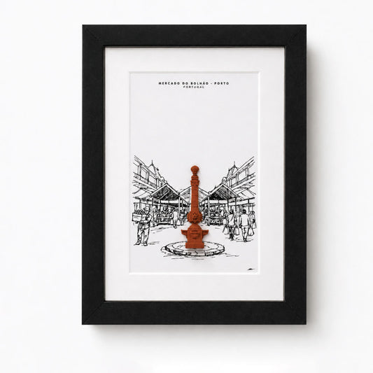 Quadro Porto - ilustração em 3D