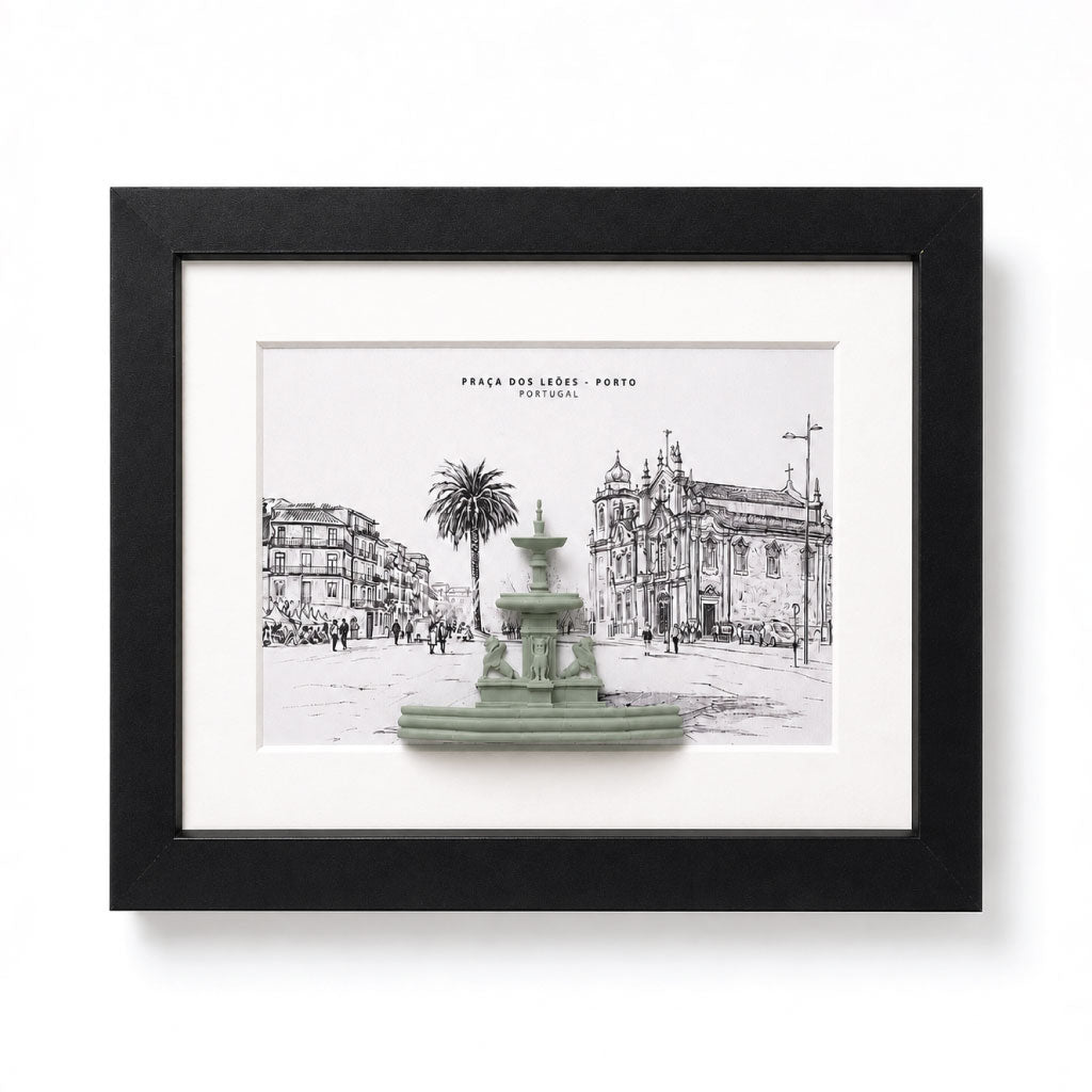 Quadro Porto - ilustração em 3D