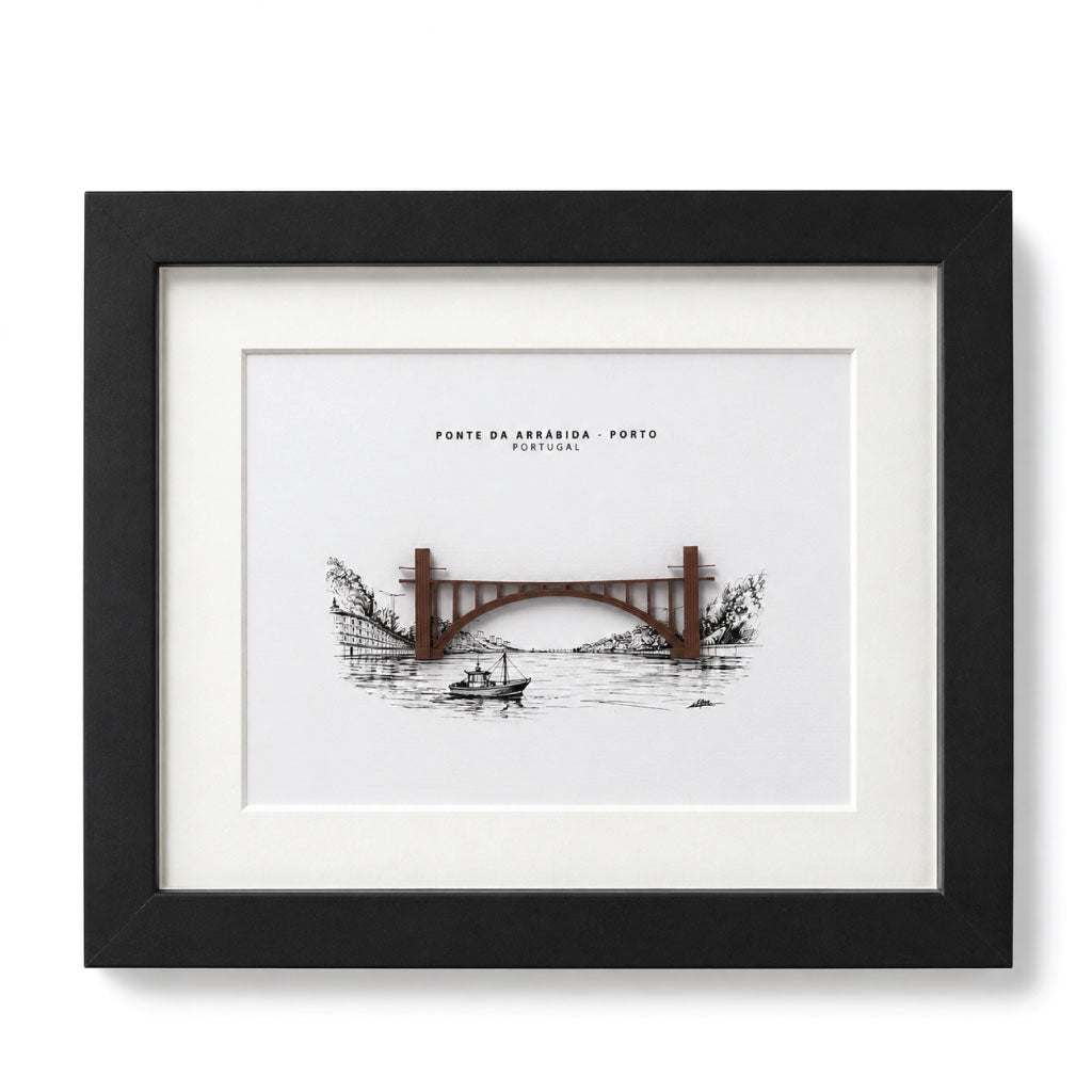Quadro Porto - ilustração em 3D