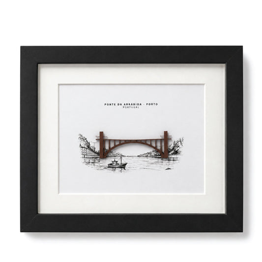 Quadro Porto - ilustração em 3D
