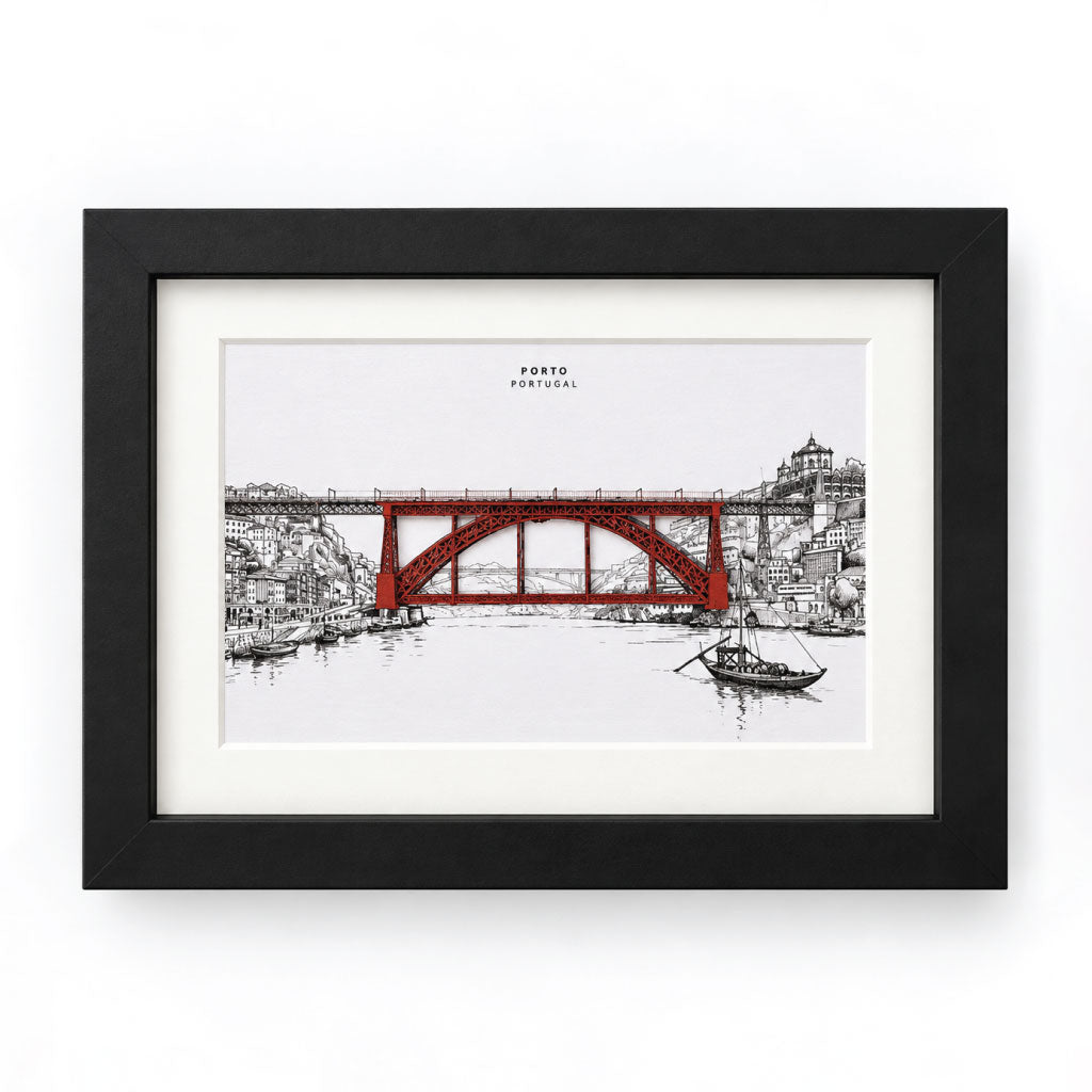 Quadro Porto - ilustração em 3D