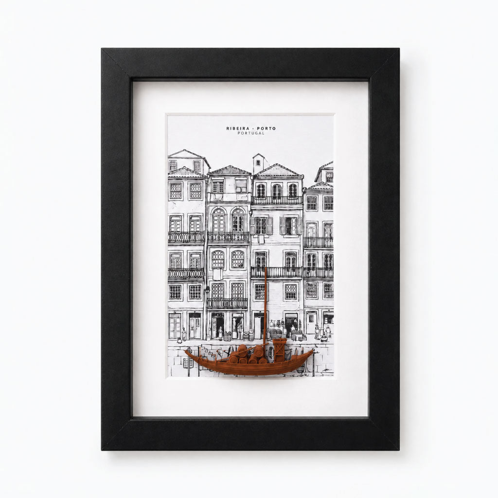 Quadro Porto - ilustração em 3D