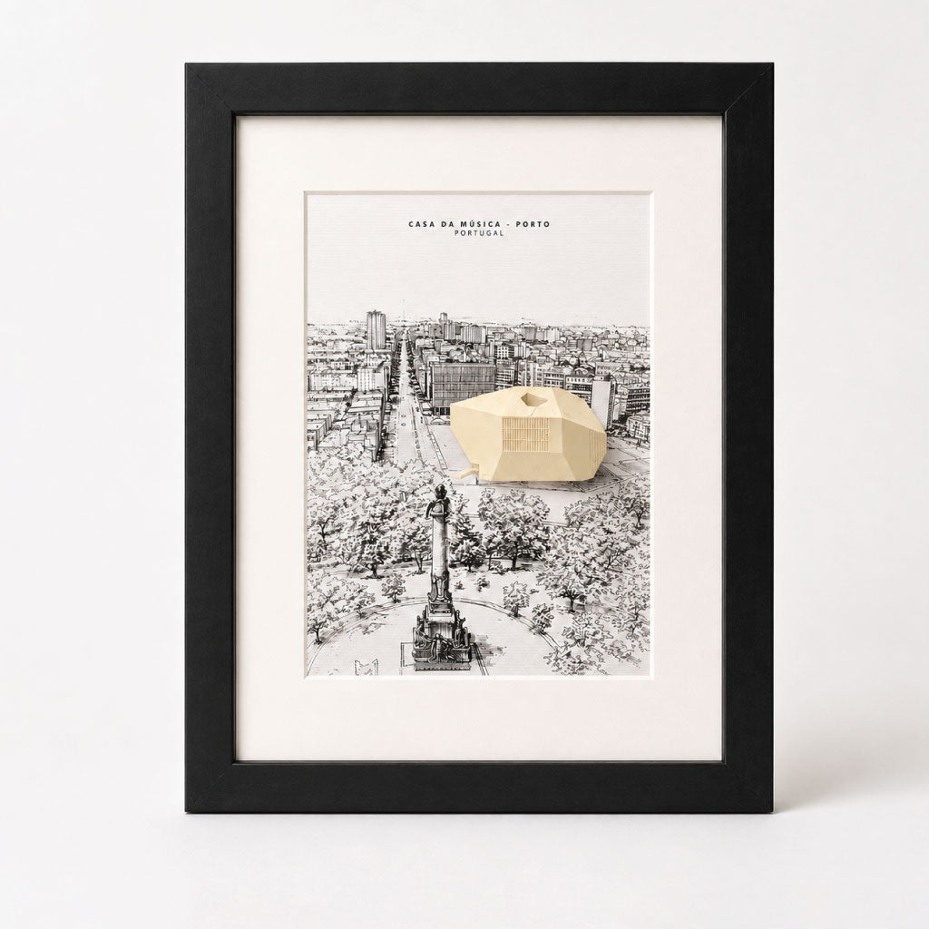 Quadro Porto - ilustração em 3D