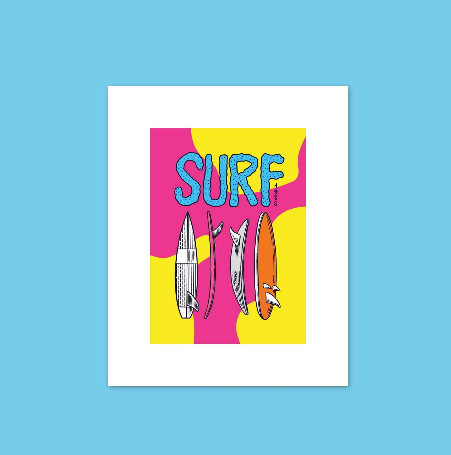 Posters de Surf - Arte com Cores Vibrantes