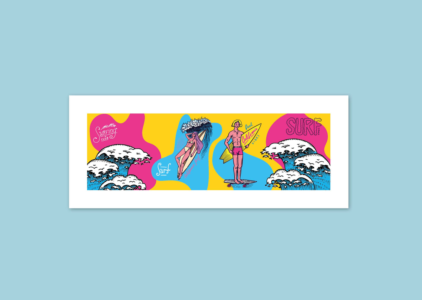 Posters de Surf - Arte com Cores Vibrantes