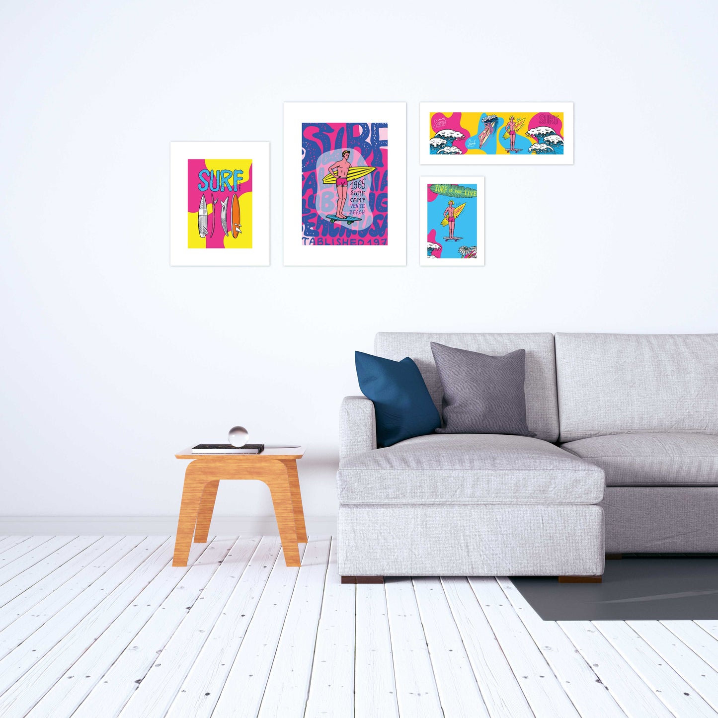 Posters de Surf - Arte com Cores Vibrantes