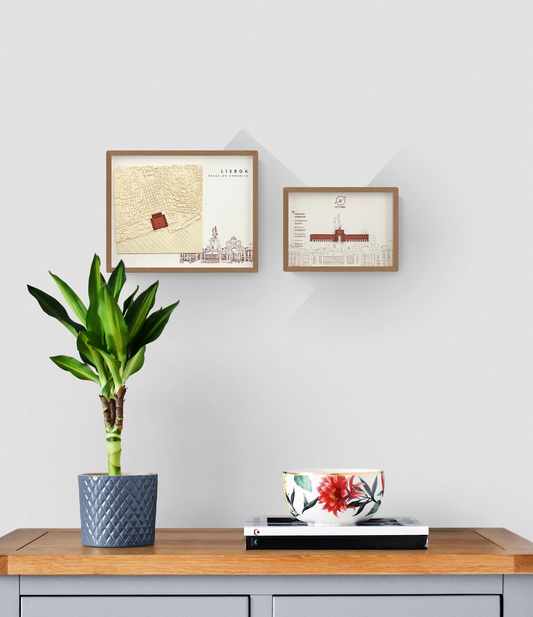 Decorative Picture Lisbon Commerce Square 3D