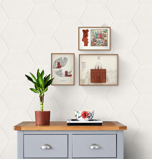 Various frames with 3D pieces