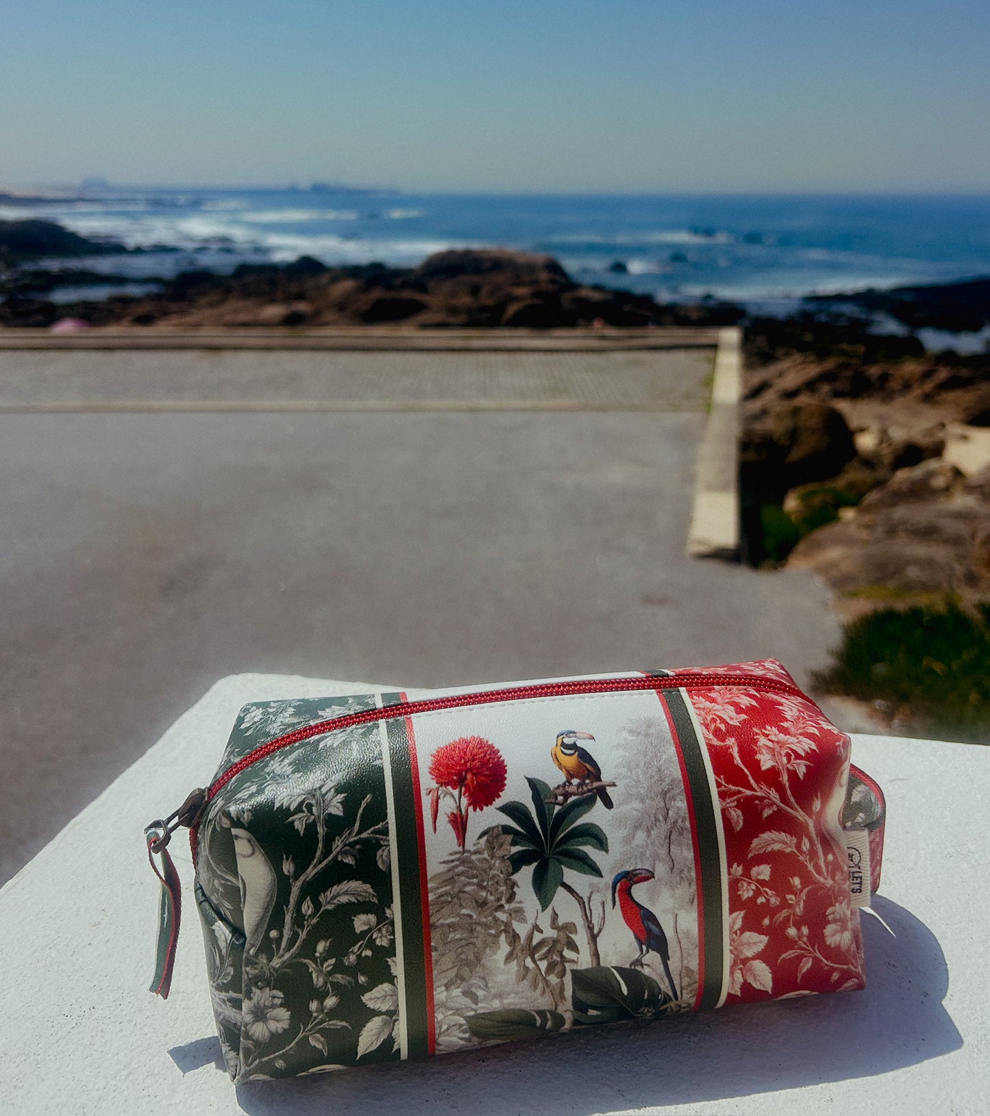 Bolsa de Cosméticos Tamanho Pequeno Ilustração Natureza