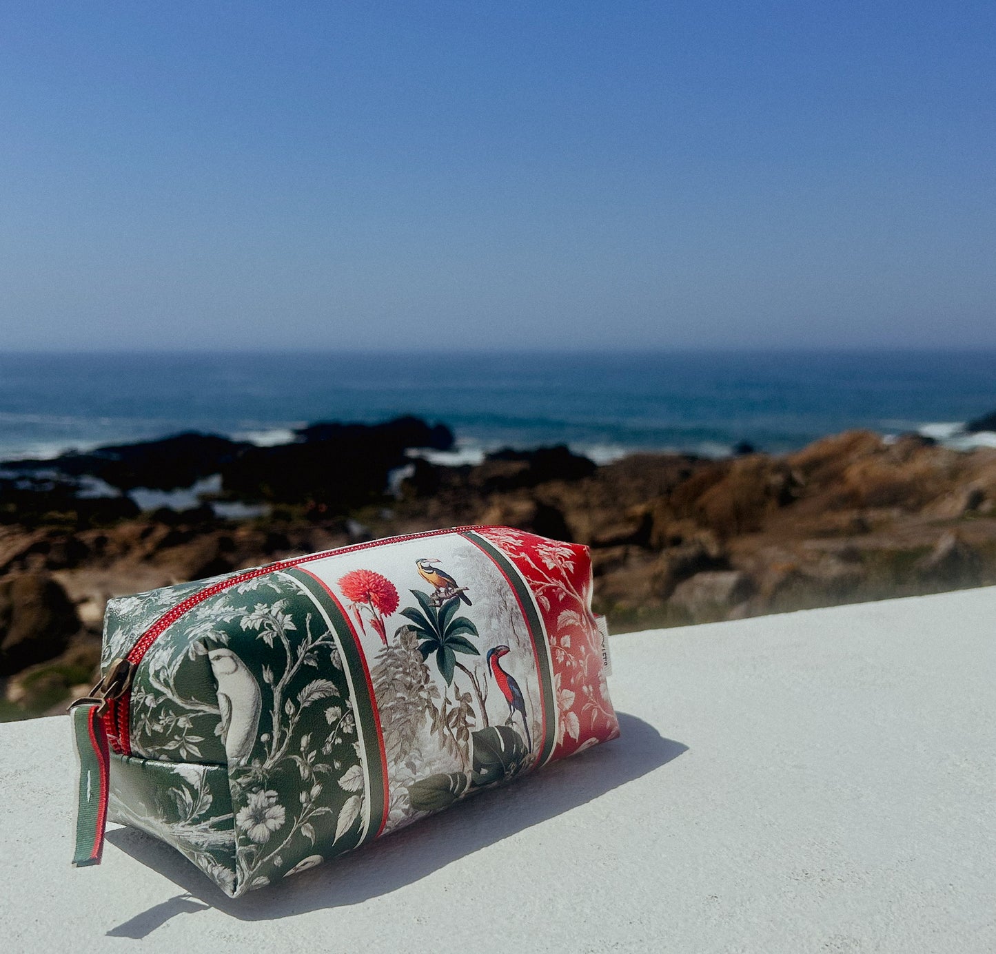 Bolsa de Cosméticos Tamanho Pequeno Ilustração Natureza