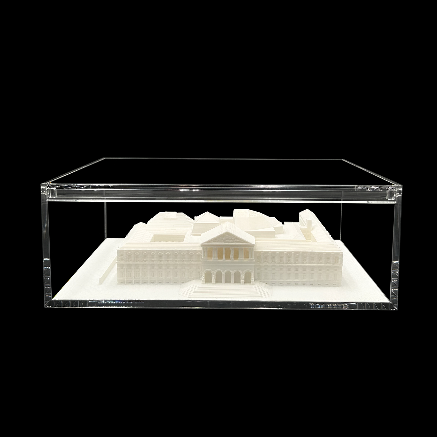 Miniatura 3D da Assembleia da República em Caixa de Acrílico