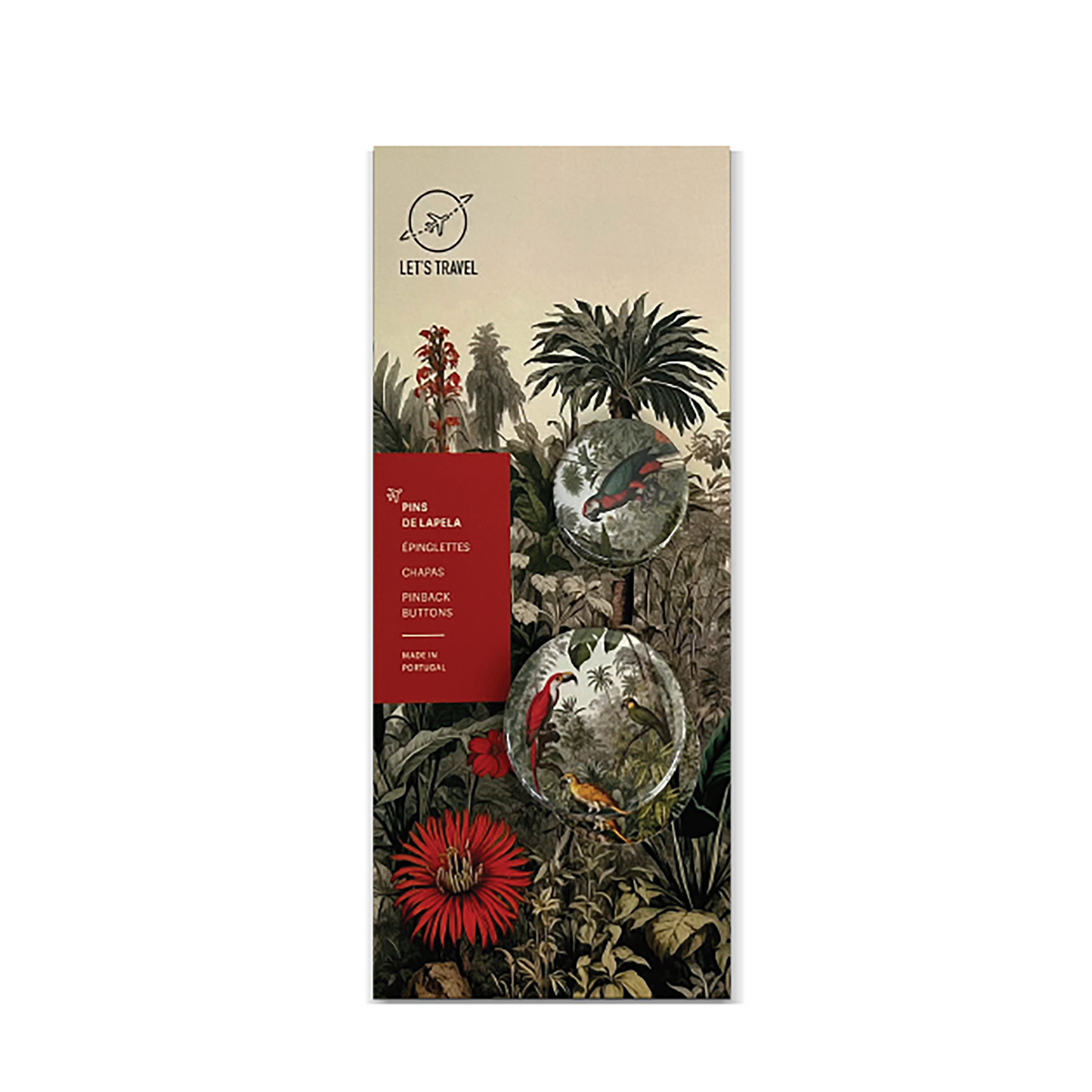 Conjunto Pins de Lapela Ilustração Natureza