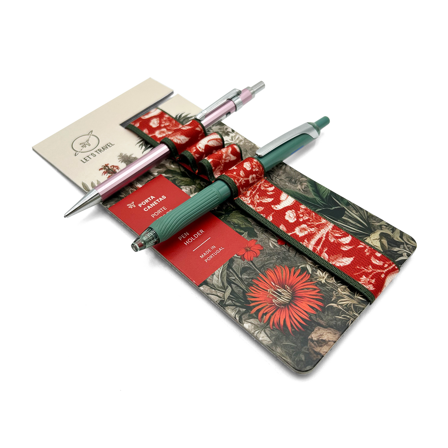 Elástico para 4 Canetas Ilustração Natureza