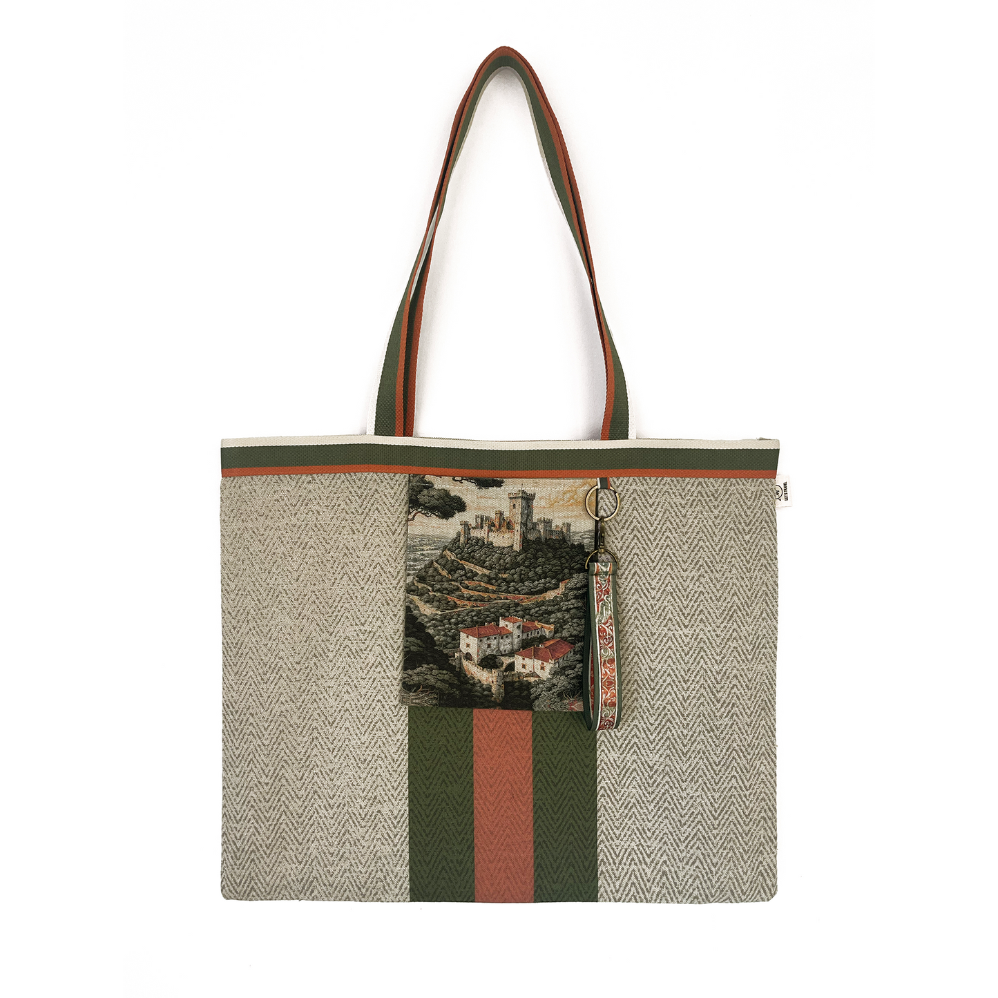 Tote Bag com Bolso e Porta-chaves ilustração Portugal