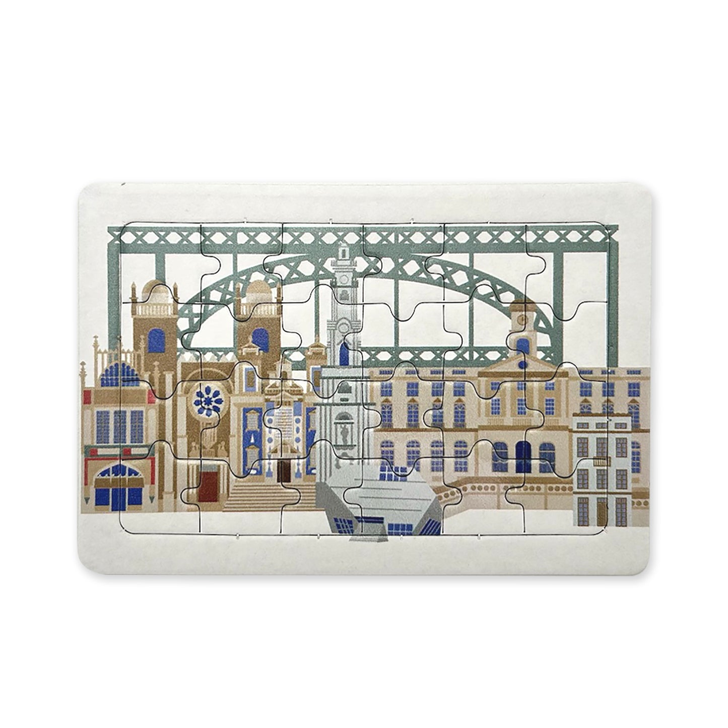 Postal com Puzzle monumentos do Porto