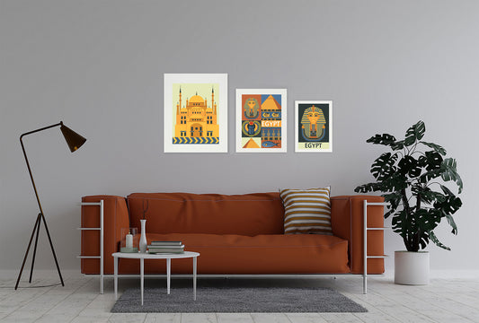 Posters ilustração Egito