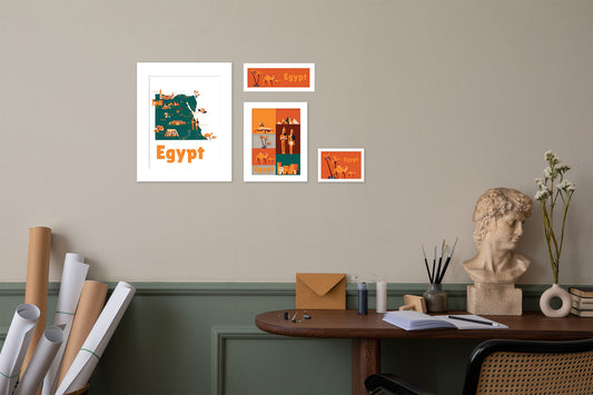 Posters Egito Minimalista - Essência Intemporal