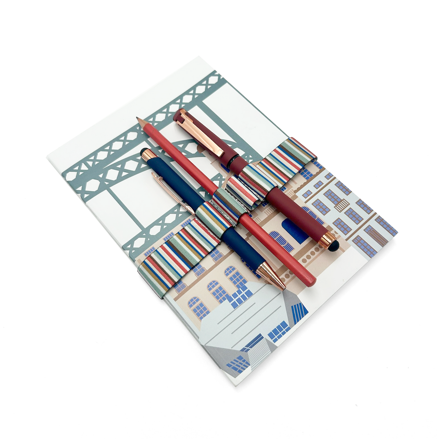 Elástico Porta-Canetas – Coleção Porto (para cadernos A5)