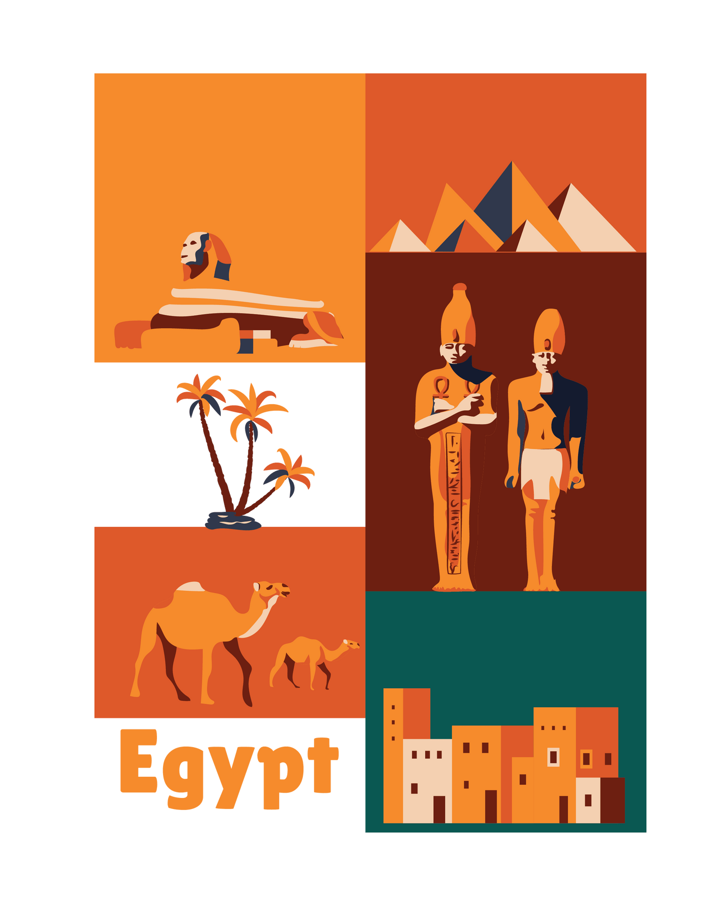 Posters Egito Minimalista - Essência Intemporal