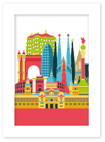 Posters com Ilustração de Barcelona