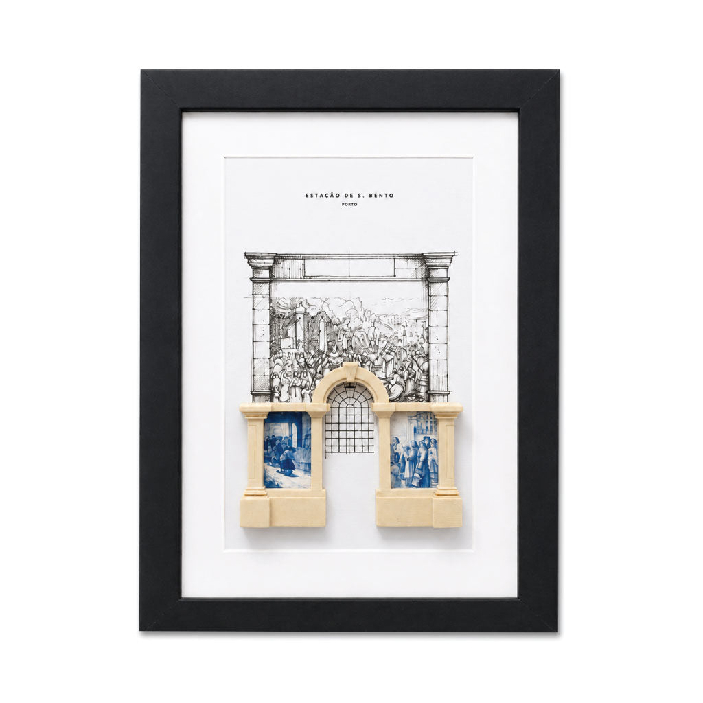 Quadro Porto - ilustração em 3D