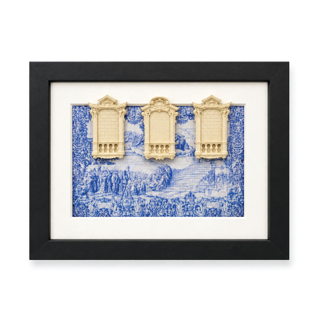 Quadro Porto - ilustração em 3D