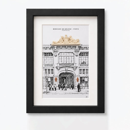 Quadro Porto - ilustração em 3D