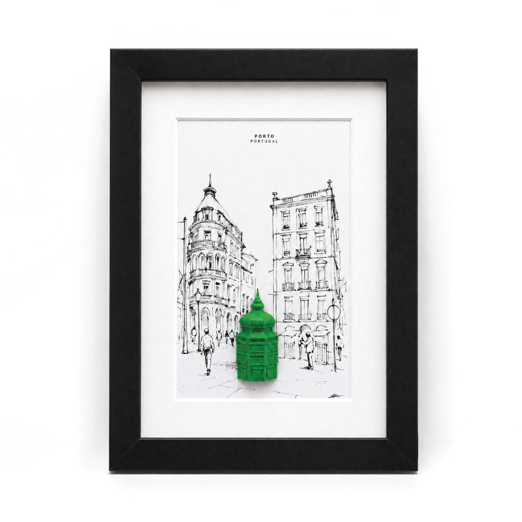 Quadro Porto - ilustração em 3D