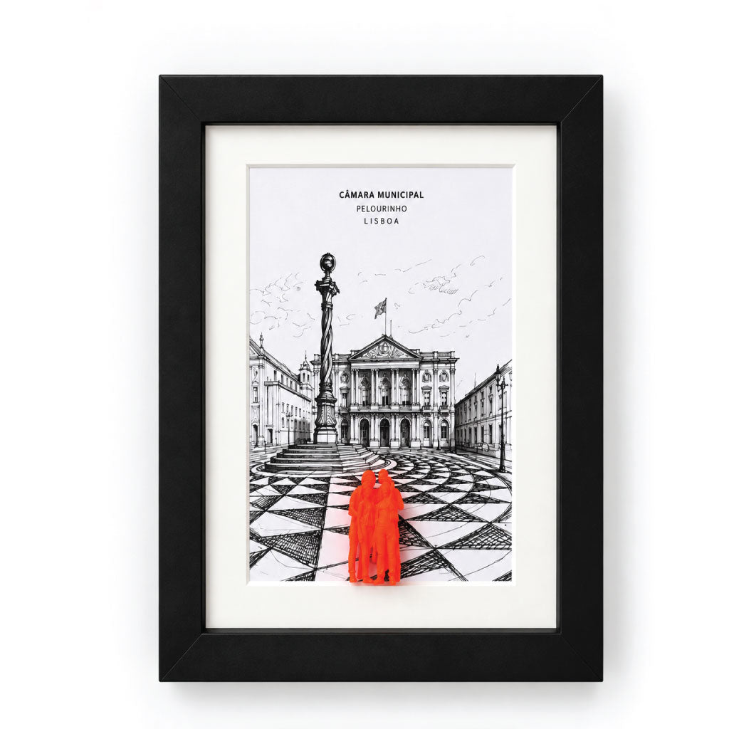 Quadro Lisboa — Ilustração em 3D