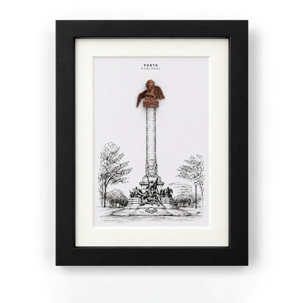 Quadro Porto - ilustração em 3D