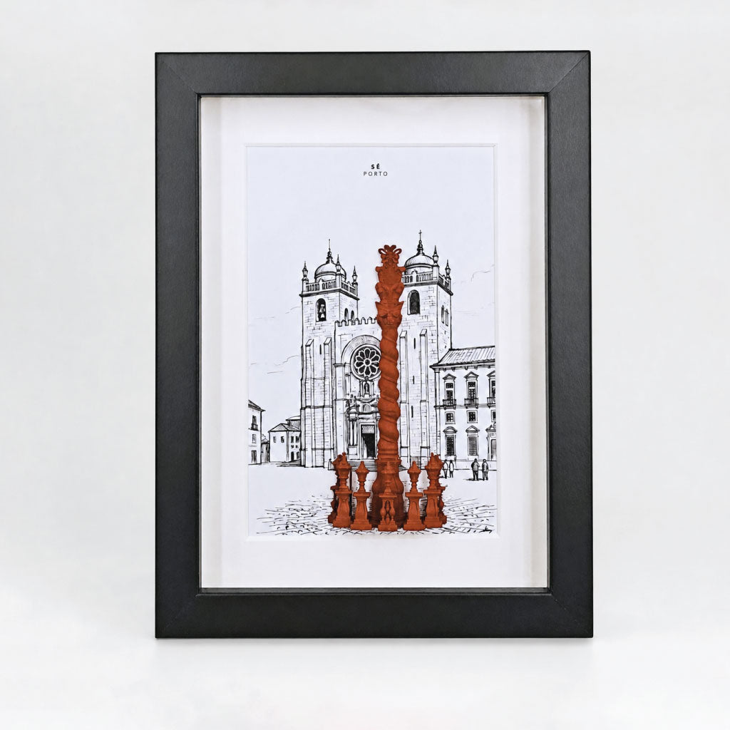 Quadro Porto - ilustração em 3D