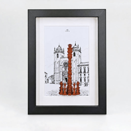Quadro Porto - ilustração em 3D