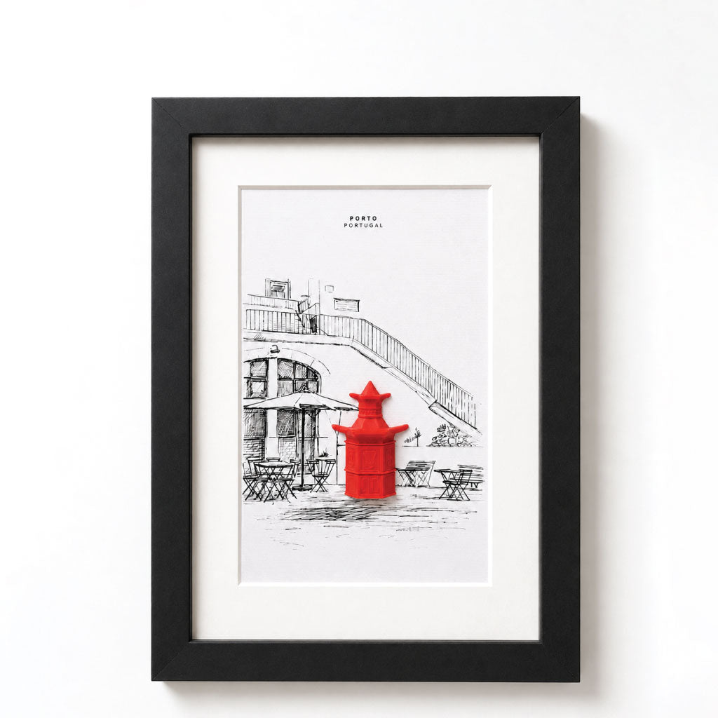Quadro Porto - ilustração em 3D