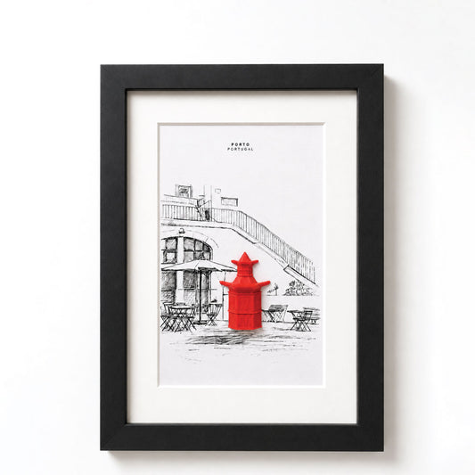 Quadro Porto - ilustração em 3D