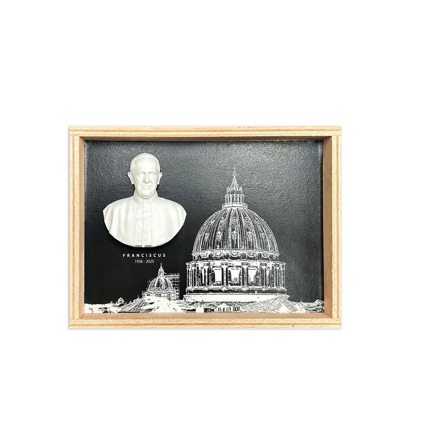 Quadro decorativo Vaticano com Busto em 3D